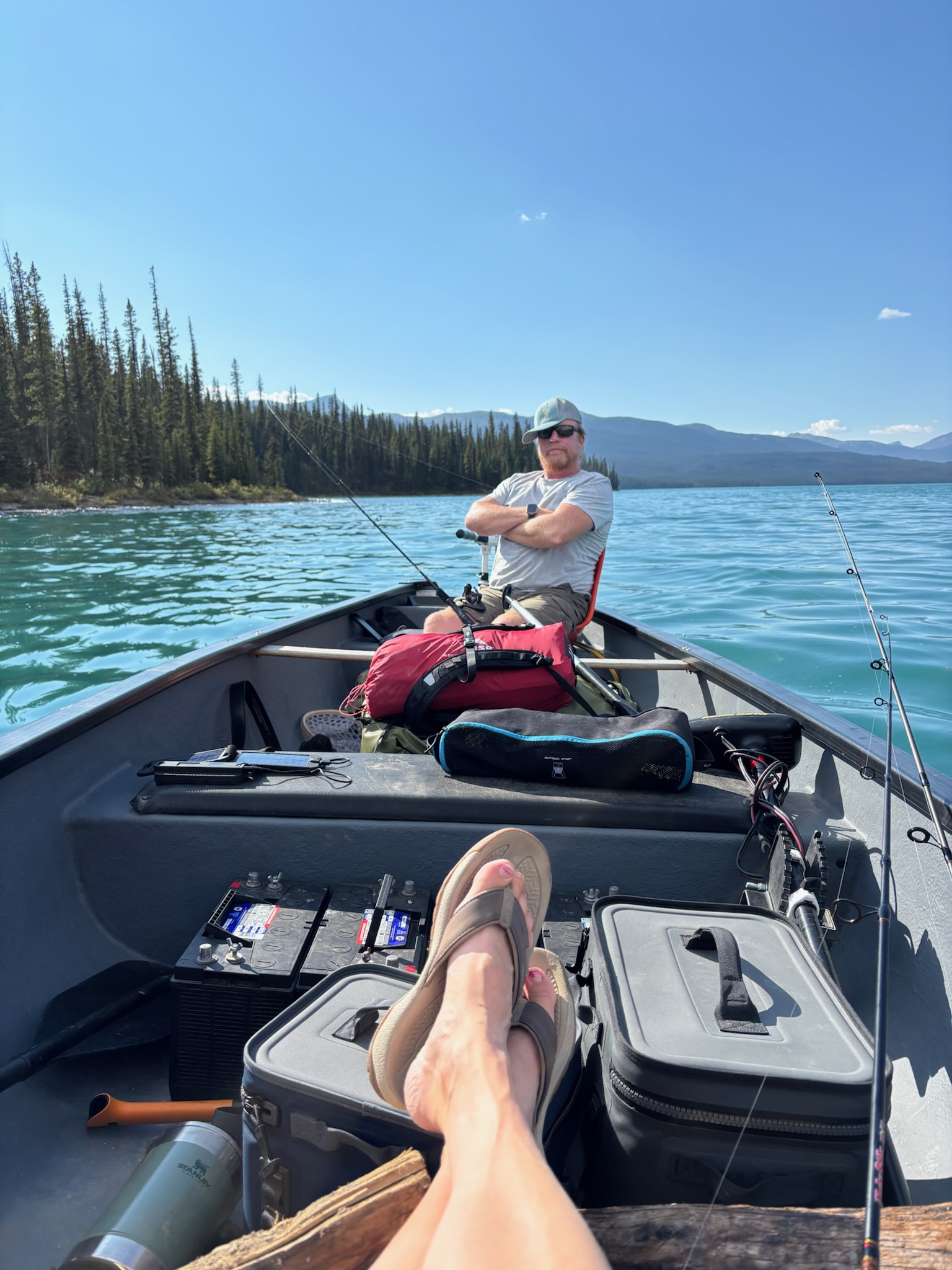 Canoe adventure on Maligne Lake, Jasper National Park