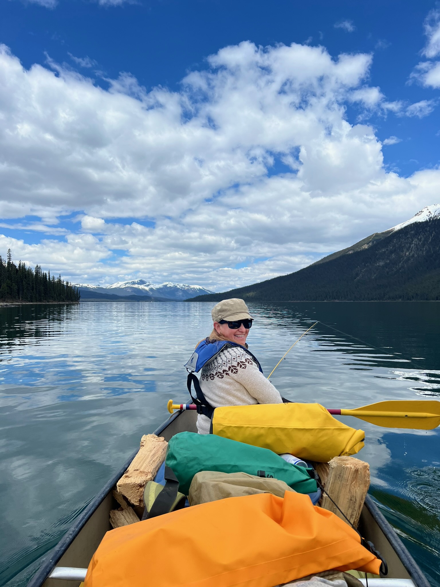Mountain lake panorama, Jasper National Park